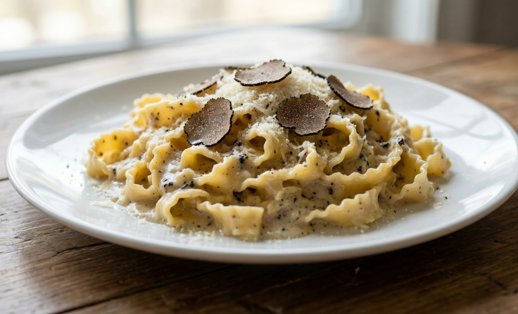 Assiette de mafaldine tartufo du restaurant Vita