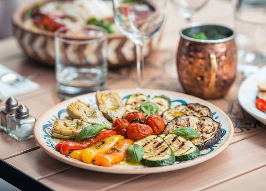 Assiette de légumes grillés du restaurant Vita